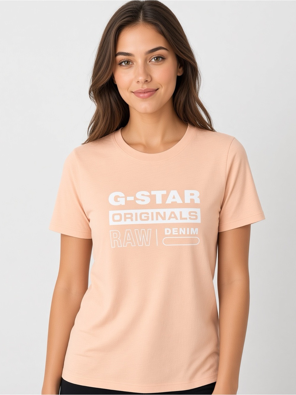 G-Star Raw Peach Short Sleeve Logo Tee XS NWOT
